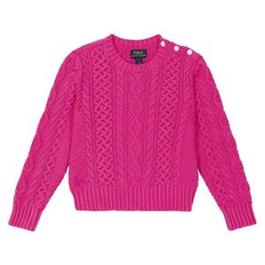 Polo by Ralph Lauren Fuchsia Cable Knit Sweater